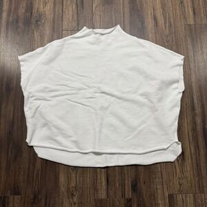 Frank & Eileen One Size 100% Cotton White Funnel Neck Capelet Made in USA